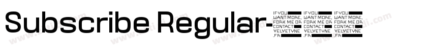 Subscribe Regular字体转换